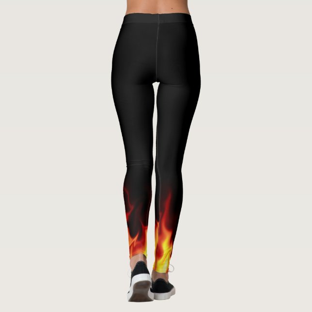 Leggings Pies Sobre Las Piernas De Incendio (Reverso)