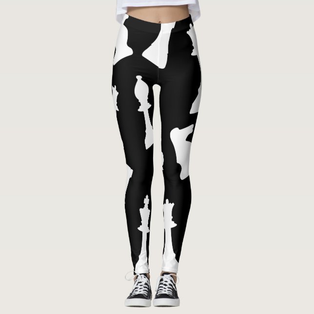 Leggings Piezas de juego de ajedrez (Anverso)