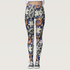 Leggings Piezas de rompecabezas Patrón sin problemas