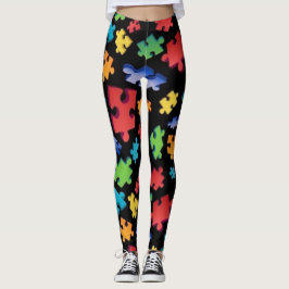 Leggings Piezas del rompecabezas de la conciencia del autis