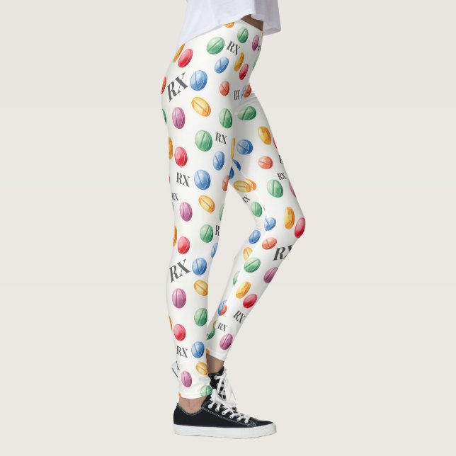 Leggings Píldoras acuarelas de la farmacia y leyenda del sí (Derecha)