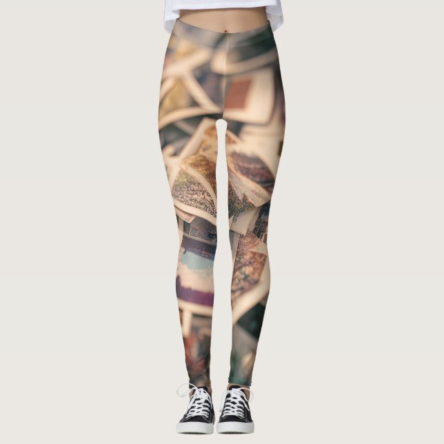 Leggings Pile de fotografías antiguas (Anverso)
