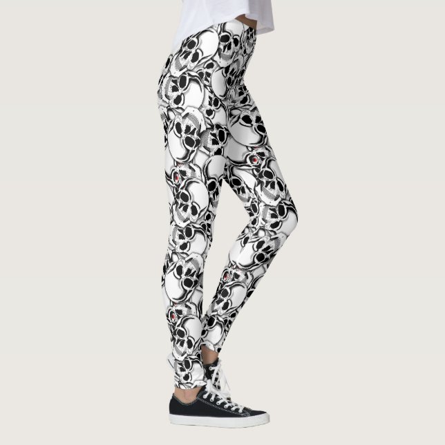 Leggings Pile de Skulls Red Eye ID222 (Derecha)