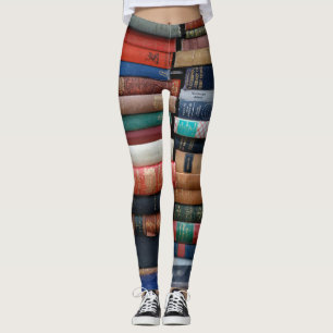 Leggings Pilhas de libros antiguos biblioteca