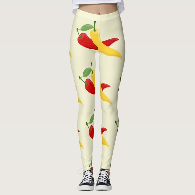 Leggings Pimiento de chile verde amarillo rojo Thunder_Cove (Anverso)