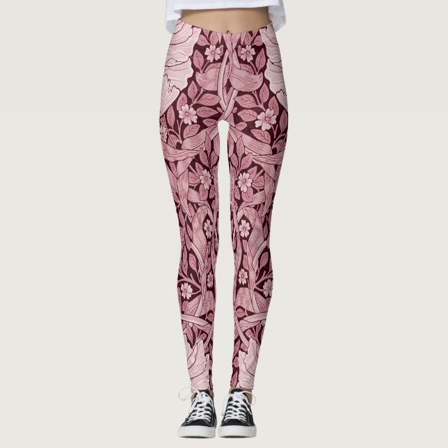 Leggings Pimpernel Maroon, William Morris (Anverso)