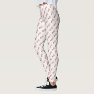 Leggings Piña el   rosada tropical