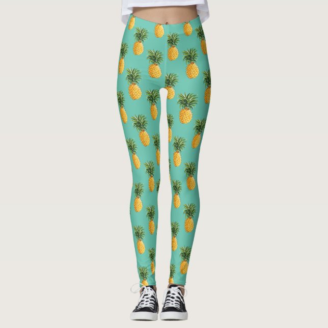 Leggings Piñas tropicales en trullo (Anverso)