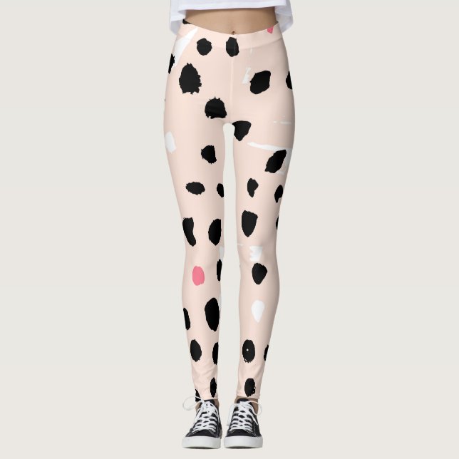 Leggings Pincel de tinta: Textura artística (Anverso)