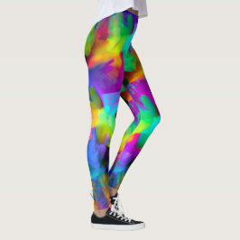 Leggings Pincel digital muy coloreado pinza manchas manchas