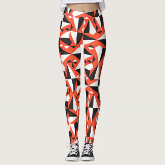 Leggings Pincel geométrico abstracto: patrón vintage