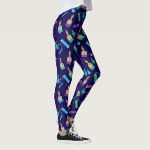 Leggings Pincel y patrón de rodillo de pintador y decorador