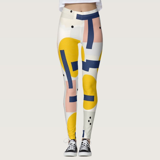 Leggings Pincelada abstracta retro (12) (Anverso)