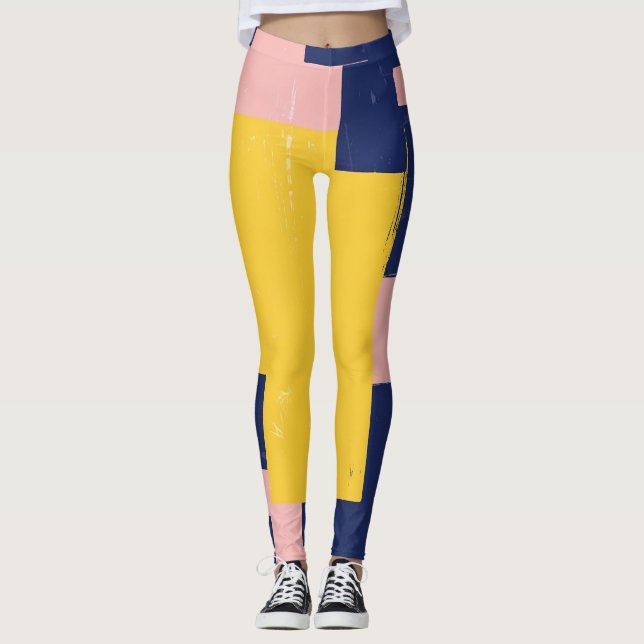 Leggings Pincelada abstracta retro (14) (Anverso)