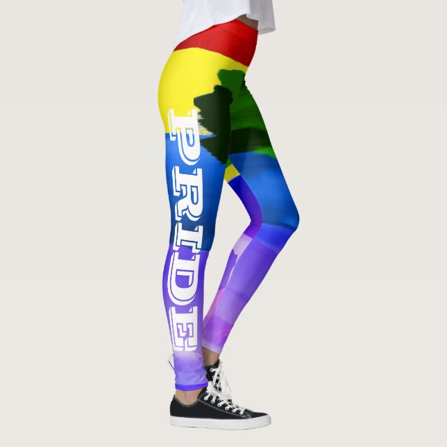 Leggings Pinceladas de Acuarela Arcoíris Orgullo LGBT (Derecha)