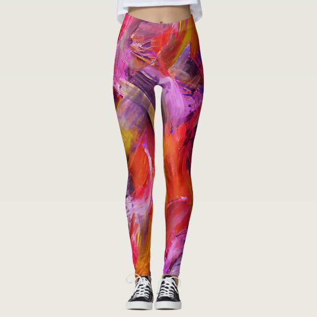 Leggings Pinceles rojos (Anverso)