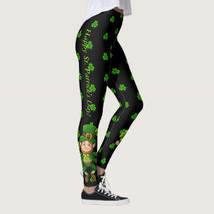 Leggings Pinch Proof Happy St. Patrick's Day Green Clover