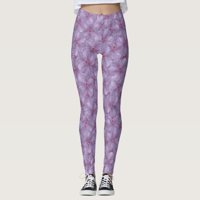 Leggings Pineywoods Geranium Seamless Pattern (Anverso)