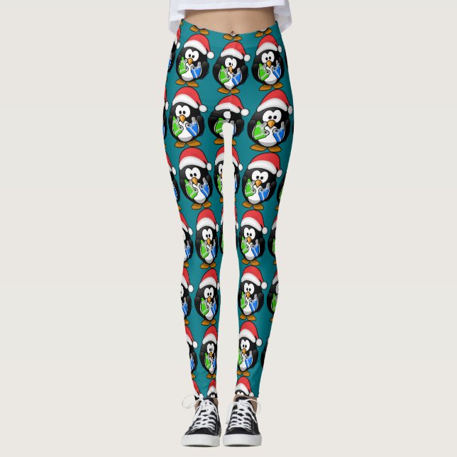 Leggings Pingüino con regalos (Anverso)