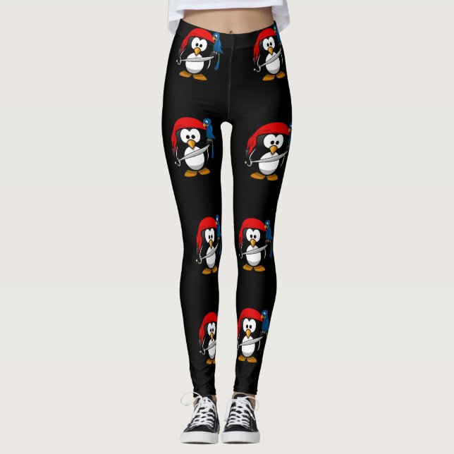 Leggings Pingüino pirata y un loro (Anverso)