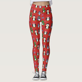 Leggings Pingüinos del navidad y polainas de los copos de
