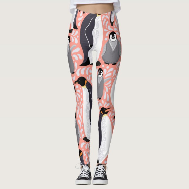 Leggings Pingüinos emperadores, costillas, estampado decora (Anverso)