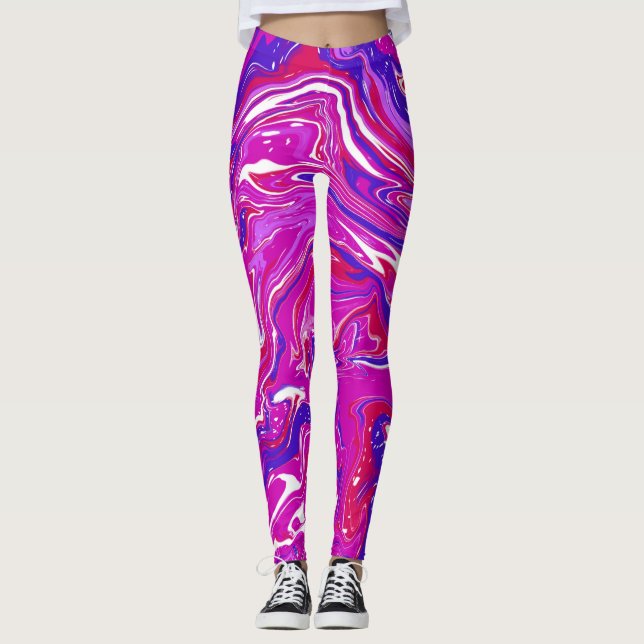 Leggings Pink and Purple Swirls (Anverso)