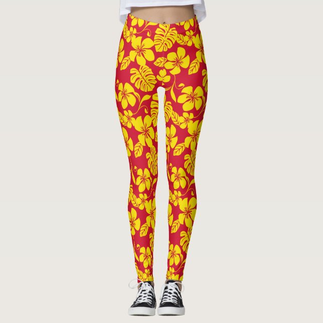 LEGGINGS PINK BIKINI (ROJO/ORO) (Anverso)