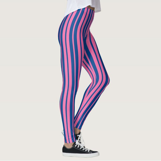 Leggings Pink Blue Stylish Stripes Pattern Design  (Subido por el creador)