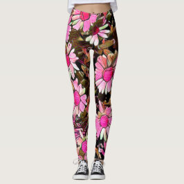 Leggings Pink Daisy Floral