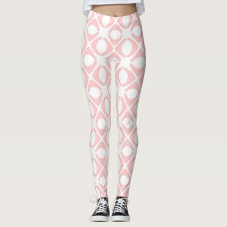 Leggings Pink Geometric Pattern