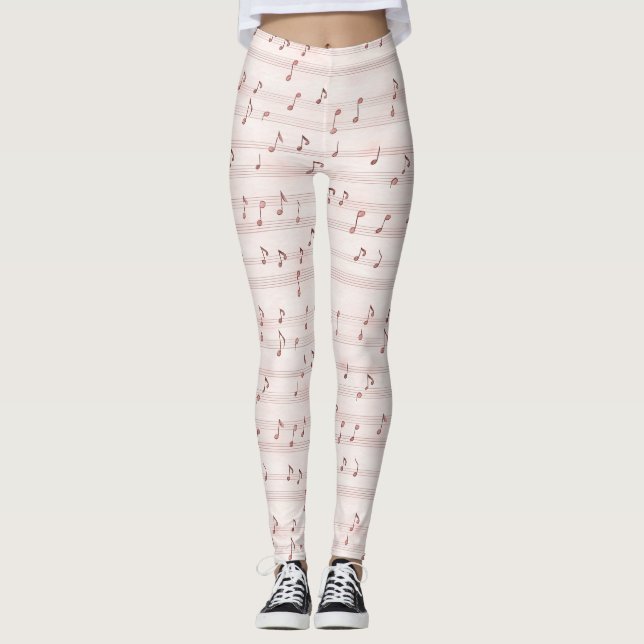 Leggings Pink Music Notes Sheet (Anverso)