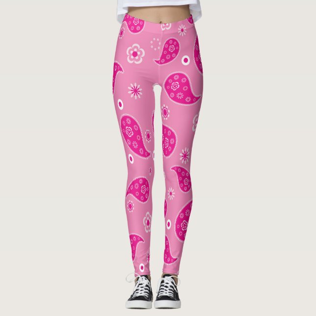 Leggings Pink Paisley (Anverso)