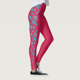 Leggings Pink Paisley oscuro
