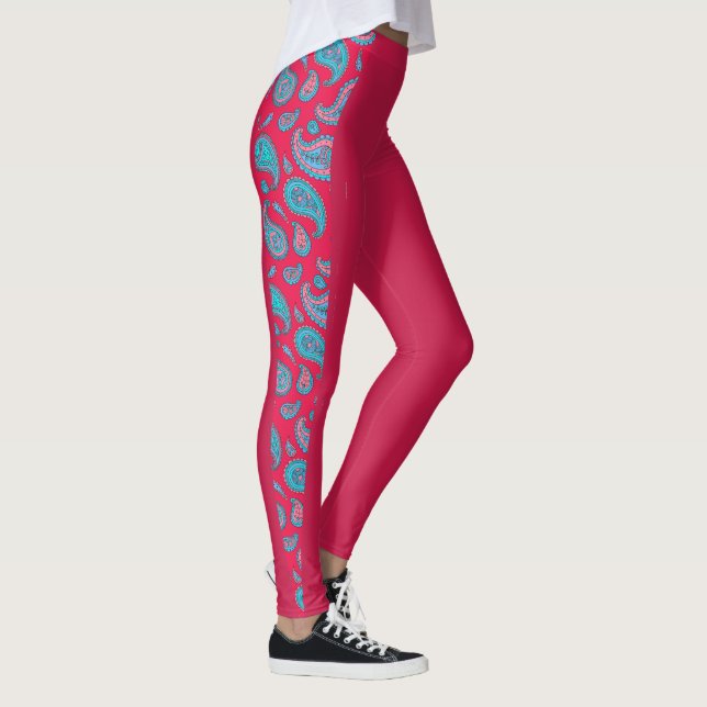 Leggings Pink Paisley oscuro (Derecha)