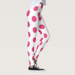 Leggings Pink Polka Dots Girly Trendy Yoga