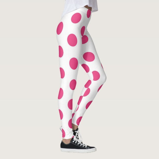 Leggings Pink Polka Dots Girly Trendy Yoga (Derecha)
