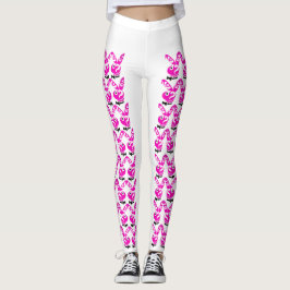 Leggings pink rabbit