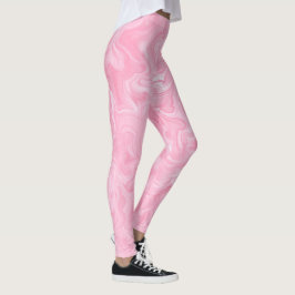 Leggings Pink Watercolor Swirls