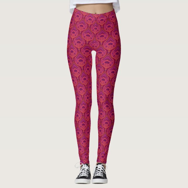 Leggings Pinkoinko - Paisley Plumado (Anverso)