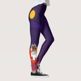 Leggings Pinscher miniatura (Pin del minuto) en el espacio
