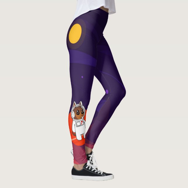 Leggings Pinscher miniatura (Pin del minuto) en el espacio (Derecha)
