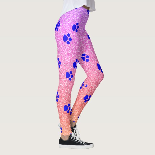 Leggings Pinta Impresiones Patrones azules Rosa Rosa Gold P (Derecha)