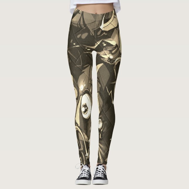 Leggings Pintada Camo abstracto (Anverso)