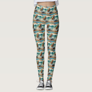 Leggings Pintado americano de surf en Staffordshire Beach