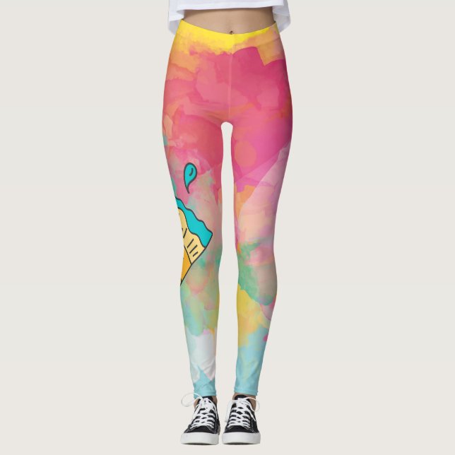 Leggings pintado con un pincel (Anverso)