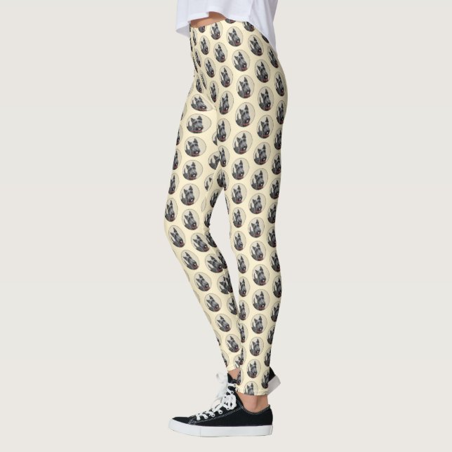 Leggings Pintado Terrier Escocés - Arte Perro Original (Izquierda)