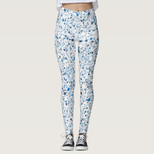 Leggings Pintar con el corazón azul, abstracto