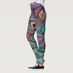 Leggings Pintar líquido Estilo Swirl