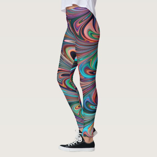 Leggings Pintar líquido Estilo Swirl (Izquierda)